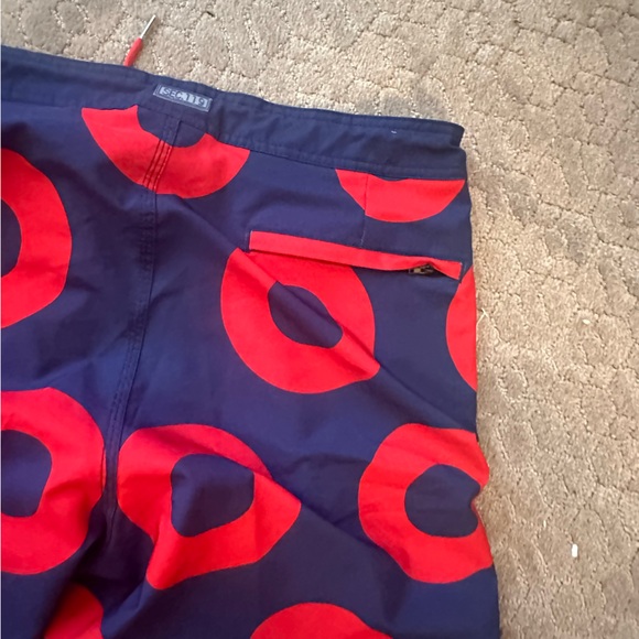 Phish band Fishman Doughnut Board Shorts Size 40 Brand=section 119Color Blue/Red - Picture 8 of 10